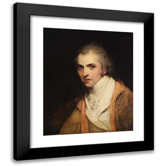 Anonymous 12x14 Black Modern Framed Museum Art Print Titled - Portrait of a Man (18th Century)