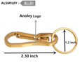 thumbnail image 3 of Alsmiley 2 Piezas Mosquetón de Acero Inoxidable Clip Anillo Retráctil Conjunto Llavero Ganchos de Liberación Rápida para Hombres Mujeres Oro, 3 of 5