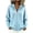 Light Blue, variant on Women's Sweater Coat Zip up Hooded Knit Long Sleeve Outwear Casual Loose Pockets Jackets