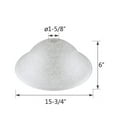 thumbnail image 2 of Aspen Creative 23504-01, Frosted Fabric Texture Glass Shade for Medium Base Socket Torchiere Lamp, Swag Lamp and Pendant,15-3/4" Diameter x 6" Height., 2 of 5