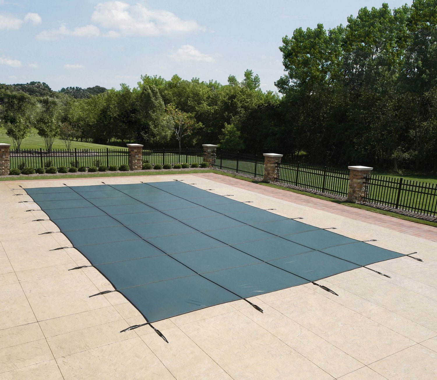 Bâche de sécurité rectangulaire en maille pour piscine creusée, 5,4 m x 10,9 m (18 pi x 36 pi