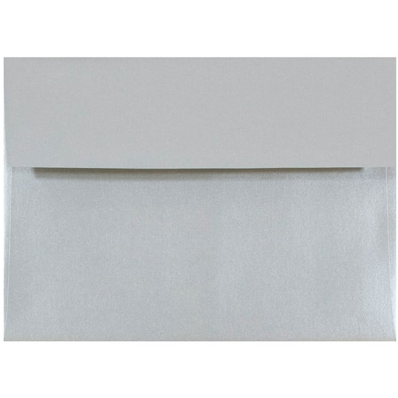 JAM Paper A7 Envelopes, 5.25x7.25, Silver Metallic, 25/Pack