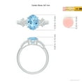 thumbnail image 3 of ANGARA Natural Solitaire 1.5 ct Aquamarine Criss Cross Ring with Diamonds in 14K White Gold for Women (Size-9x7mm) | March Birthstone, Anniversary, Jewelry Gift for Women | Natural Aquamarine Ring, 3 of 7
