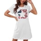 thumbnail image 4 of Camisón corto de talla grande para mujer, camisón de manga corta con estampado de pecho a la moda, camisón para mujer, 4 of 7