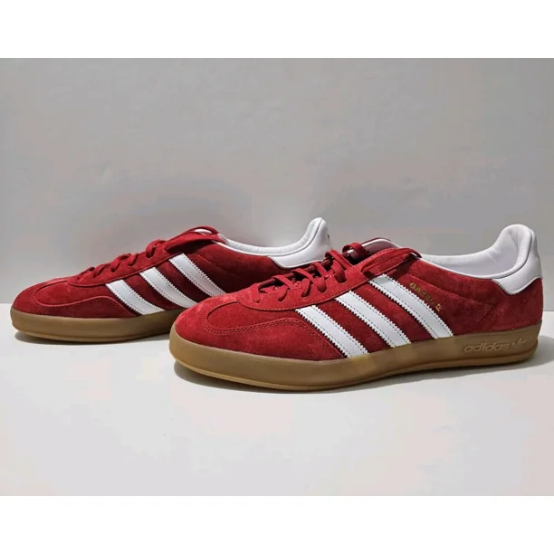 Adi-das Gazelle Indoor Scarlet Red White Gum Suede Men's Shoes Sz 13 (H06261)
