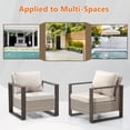 thumbnail image 6 of Meetleisure 2-Piece Outdoor Rattan Dining Chairs with Removable Cushions, Beige, 6 of 9