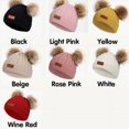 thumbnail image 3 of GRNSHTS Toddler Infant Baby Beanie Hat Double Pom Pom Beanies Knit Winter Hat Caps for Boys Girls Black, 3 of 7