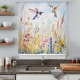 thumbnail image 4 of Spring Hummingbird Floral Sheer Curtains 84 Inch Length, Light Filtering Voile Curtain Panel, Farmhouse Flower Botanical Rod Pocket Drapes Window Treatments for Living Room Bedroom 52"x84", 4 of 9