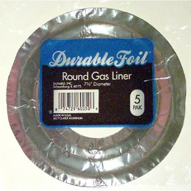Lámina de aluminio duradero para quemador de gas D60050, redonda, 7.6 pulgadas, paquete de 12