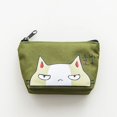 thumbnail image 4 of Cat Printed Coin Purses Cartoon Animal Mini Money Bag Card Holder Key Bag Small Wallets, 4 of 4