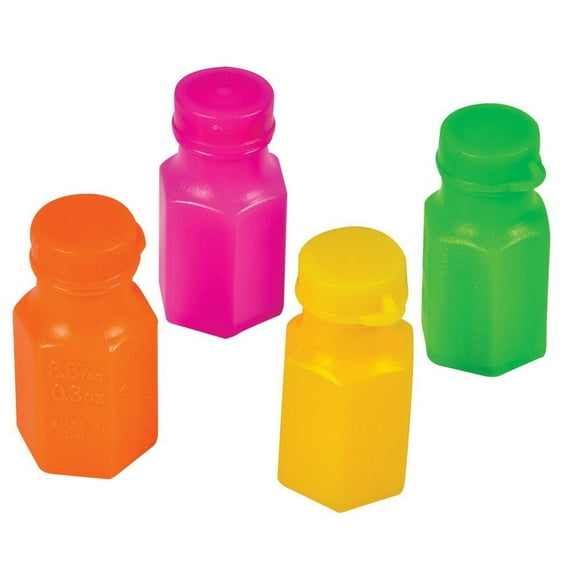 Rhode Island Novelty 175 Inch Neon Bubble Bottles, 48 Pieces