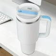 thumbnail image 3 of Tapa de repuesto para vaso de 40 oz compatible con Stanley Cup, paquete de 2 tapas de repuesto transparentes compatibles con vasos de viaje Stanley, cubiertas de vaso a prueba de derrames para, 3 of 5