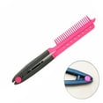 thumbnail image 2 of Peine alisador de cabello tipo V portátil, herramienta de peinado para salón de bricolaje para adultos y niños (rosa), 2 of 5