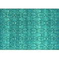 thumbnail image 1 of Ahgly Company Indoor Rectangle Abstract Turquoise Blue Modern Area Rugs, 2' x 3', 1 of 4