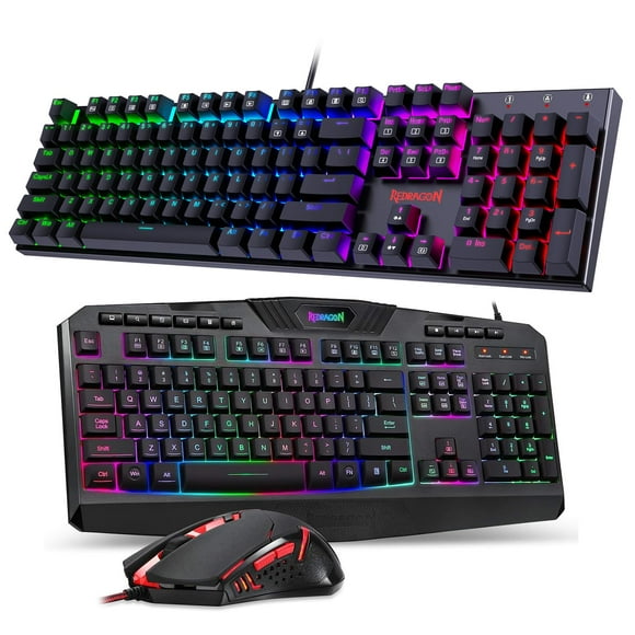 Redragon RGB Programmable Mechanical Keyboard and S101 Gaming Keyboard and Mouse Combo