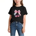 thumbnail image 2 of SDNall Girls Graphic Print Casual T-Shirt, Soft Cotton Round Neck Top, Summer Basic Short Sleeve Tees for Girls 2-14 Years, 2 of 7