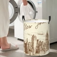 thumbnail image 5 of Goofa New York Printed Circular Hamper,Laundry Basket with Handles,Storage Baskets Foldable,Large Capacity Laundry Hamper-, 5 of 6