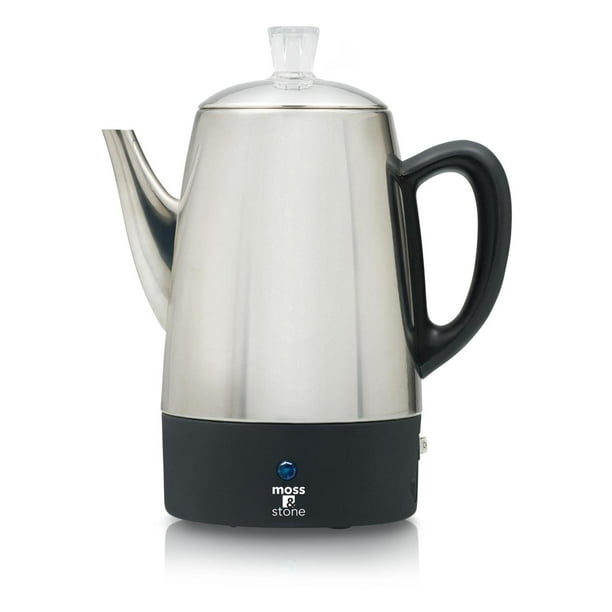 Cafetera Eléctrica Moss & Stone Acero Inoxidable 10 Tazas con Función de Mantener Caliente