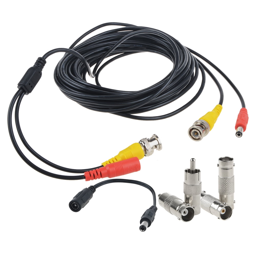 ABLEGRID BNC video power cable security camera wire cord for CCTV DVR