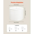 thumbnail image 5 of KFFKFF Set of 2 Drum Lamp Shades, 13 in Top x 13 in Bottom x 10 in Height, Medium Linen Lampshades for Table, Floor, and Pendant Lamps, Simple Assembly Needed (Off-white), 5 of 10
