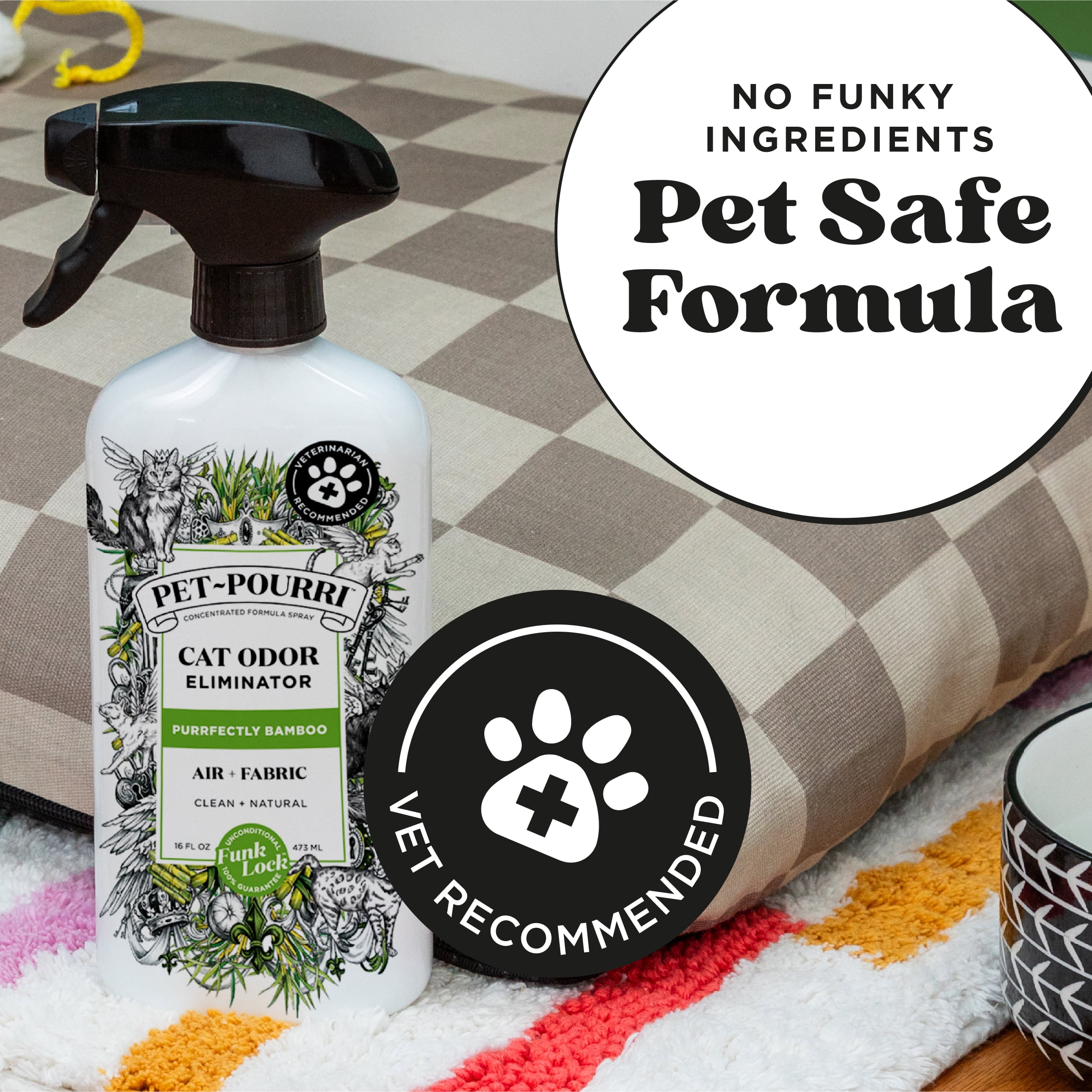 Pet-Pourri Purrfectly Bamboo Cat Odor Eliminator, Room Deodorizer