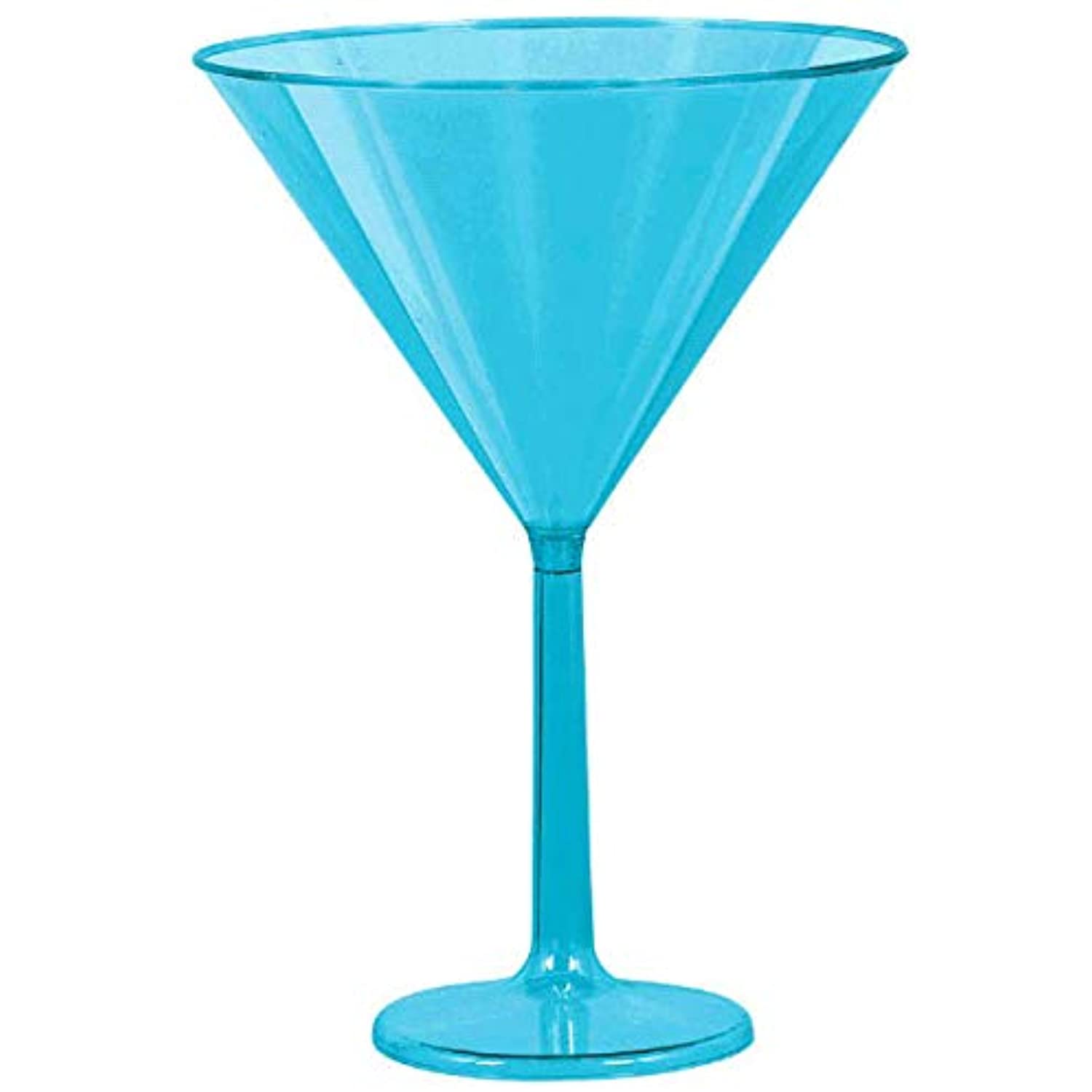 Amscan Party Supplies Caribbean Blue Jumbo Martini Glass Value Pack 25