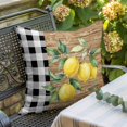 thumbnail image 3 of Throw Pillow Covers, Summer Lemons Decorative Throw Pillow Covers 20x20 Inch, Botanical Fruit Branch Check Wooden Grain Square Linen Pillow Cases for Couch/Living Room/Sofa, 3 of 9