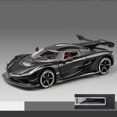 thumbnail image 1 of 1:24 Jesko Supercar Diecast Model Alloy Metal Car Classic Collections Hobbies Sentiments High Simulation Decorations Gift Friend Black Box, 1 of 6
