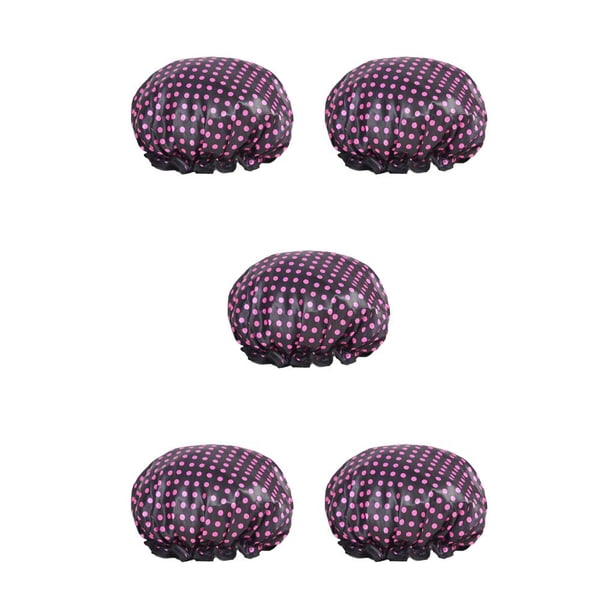 Sombrero de baño Sonducket para mujer capas impermeables gorros para el pelo de ducha alta color morado