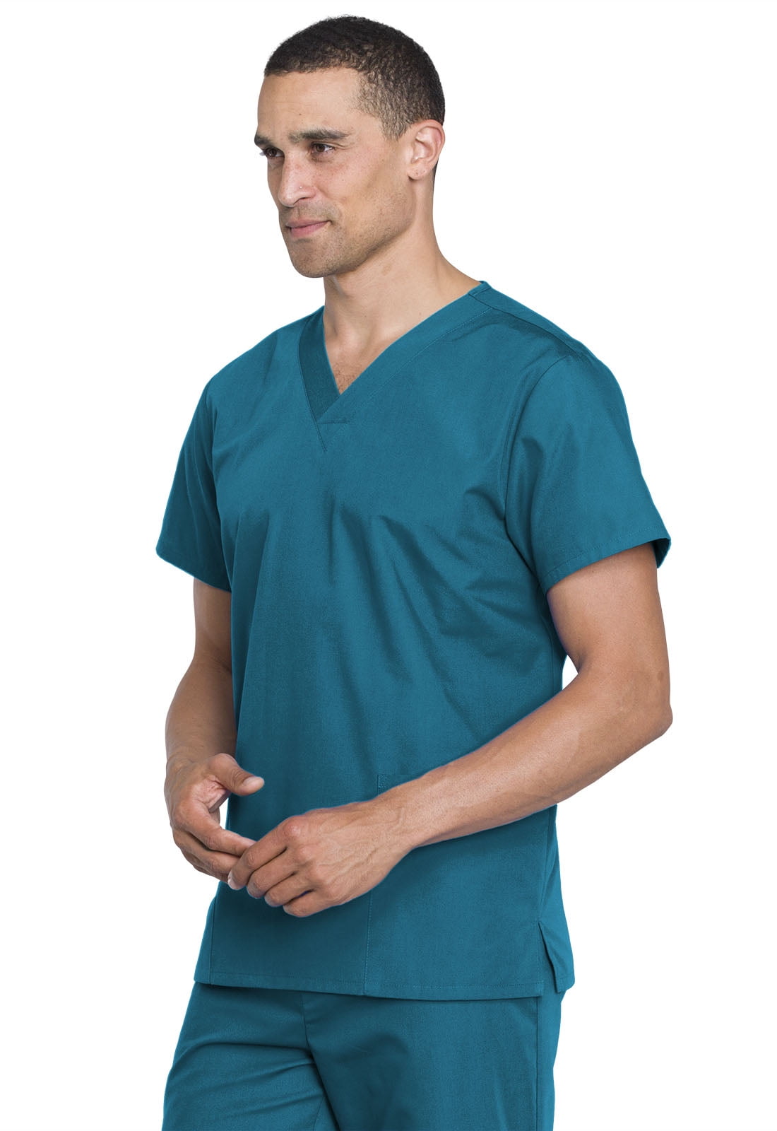 Cherokee Men and Women Scrub Set Modern Fit Top and Drawstring Waist Pant - WW530C