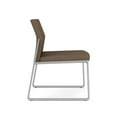 thumbnail image 4 of Gansett Reception Waiting Room Armless Guest Chair / Silver Steel / Brown, 4 of 5
