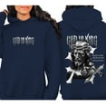 thumbnail image 3 of God Is King Double Sided Hoodie – Black Christian Streetwear with Jesus Cross Graphic, Faith-Based Pullover for Men & Women, 3 of 7