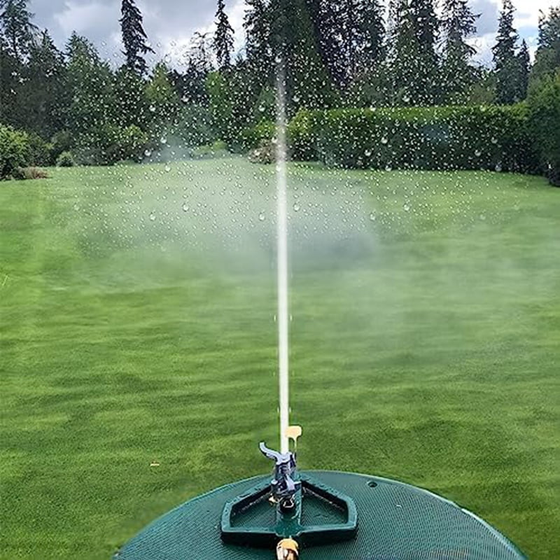 Impact Sprinkler with Base, Circular Sprinkler with Sprinkler Head, Garden Hose Sprinklers System for Lawn Yard Garden