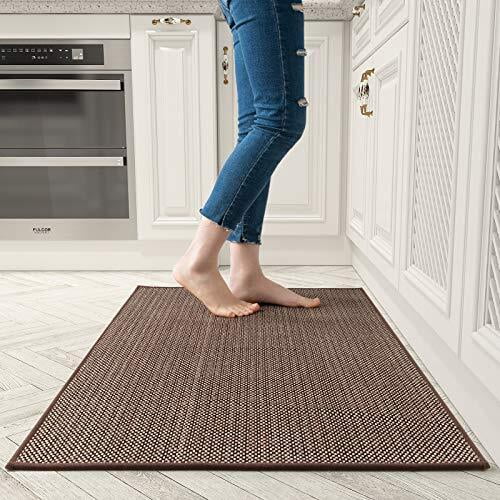 LUFEIJIASHI Kitchen Rugs and Mats Non Skid Washable Set of 2 Pcs Absorbent Kitchen Runner Rugs Farmhouse Kitchen Floor Mats for in Front of Sink
