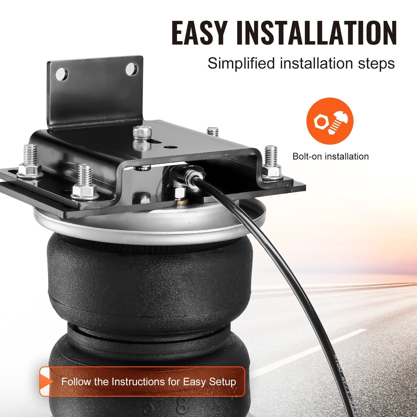 KFFKFF Air Bag Suspension Kit, Compatible with 2011-2018 Dodge Ram 1500 and 2019-2021 Dodge Ram 1500 Classic, Supports Up to 5000 lbs, Adjustable Pressure Range from 5 to 100 PSI