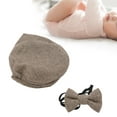 thumbnail image 4 of Sombrero De Caballero Con Gorra Plana, Accesorio De Fotografía Con Pajarita Para Bebés, Adecuado Para Niños De 0 A 1 Mes, Moderno Y Cómodo, 4 of 7