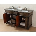 thumbnail image 4 of Stufurhome 60 inch Amelia Double Sink Vanity with Baltic Brown Granite Top, 4 of 14