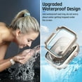 thumbnail image 3 of XiHAMA Waterproof Case Compatible with Apple Watch SE (2nd Gen) Series 6 5 4 Screen Protector, Tempered Glass Hard PC Bumper Face Cover, 3 of 7
