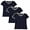 Navy/White, variant on Aquaguard Women's Soccer Ringer Fine Jersey T-Shirt (3 Pack)