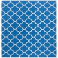 thumbnail image 2 of SAFAVIEH Montauk Nelson Geometric Cotton Area Rug, Blue/Ivory, 6' x 6' Square, 2 of 6