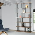 thumbnail image 3 of DAVEE Modern & Contemporary Antique Wood 6-tier Bookcase, 3 of 9