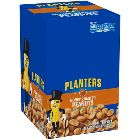 Planters Honey Roasted Peanuts 15 - 2.5 oz Bags