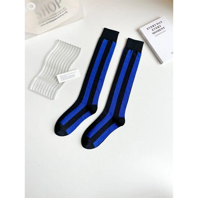 Fashionable and Personalized Korean Versatile Retro Slim Calf Knee Length Socks 5 EU35-40