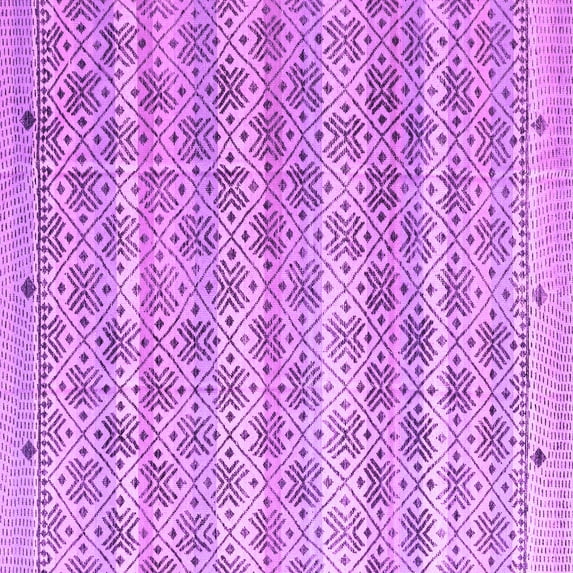 Ahgly Company Indoor Square Abstract Purple Modern Area Rugs, 3' Square