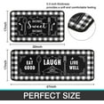 thumbnail image 3 of Red and Black Buffalo Plaid Kitchen Decor Rugs Set 2 Piece, Farmhouse Style Home Indoor Kitchen Rugs and Mats Non Skid Washable 17x47+17x30 Inches, 3 of 6