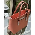 thumbnail image 2 of Michael Kors Jet Set Travel Extra-Small Embossed Pebbled Leather Tote Bag In Sherbert, 2 of 4