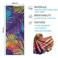thumbnail image 2 of Colorful Tropical Leaf Pattern Hot Yoga Mat Towel Non Slip for Hot Yoga - Quick-Drying Yoga Mat Cover with 4 Corner Pockets with Travel Bag - Hot Yoga Towel Non Slip 70"x26", 2 of 6