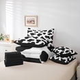 thumbnail image 5 of Homewish Fashion Cow Print Bedding Comforter Set 7-Piece, White Black Polkadots King Bedding Sets, Teens Kids Boys Girls Reversible Bed Sheets, Breathable Home Decor, 5 of 7
