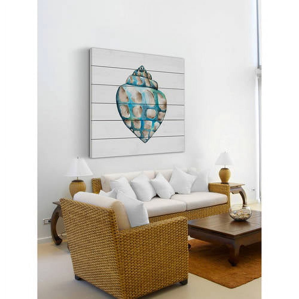 Marmont Hill "Aquarelle Shells V" Painting Print on White Wood