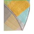 thumbnail image 5 of Unique Loom Whimsy Kids Collection Area Rug - Checks (7' 10" Round Multi/Blue), 5 of 9